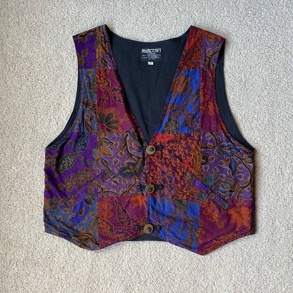 Vintage Hand Made Patchwork Vest